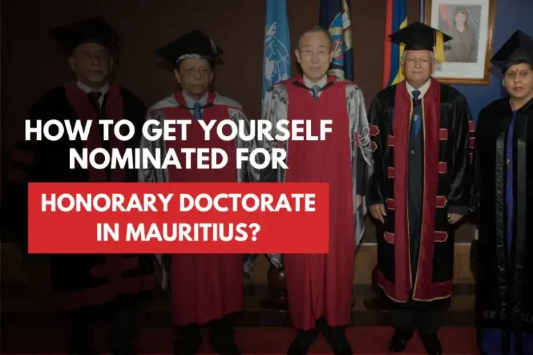 Honorary Doctorate in Mauritius