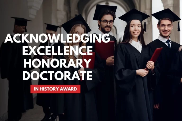 Honorary doctorate in History Award