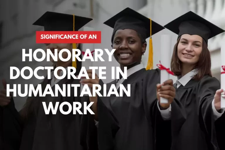 Honorary Doctorate in Humanitarian Work